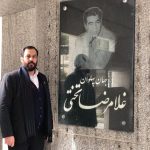 حضورابراهیم صنوبر پدر صلح ایران در آرامگاه جهان پهلوان غلامرضا تختی